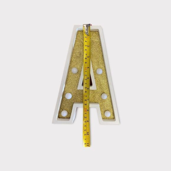 3/$15 Gold Letter A Decor - Light Up - Picture 3 of 4